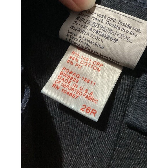 Adriano Goldschmied The Mia Pintuck Flare Dark Wash Jeans HEMMED Cropped 26 - Picture 9 of 10